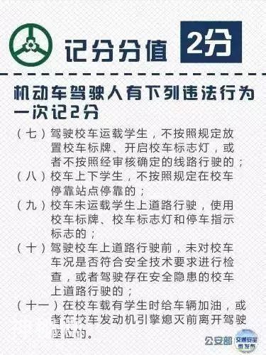 AB、C证扣12分都有什么后果？该怎么处理？附详细交通违法记分表-11.jpg