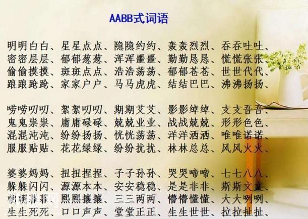 小学AABB+ABAB+ABAC最全词汇汇总！不用买任何资料，次次100分！-2.jpg