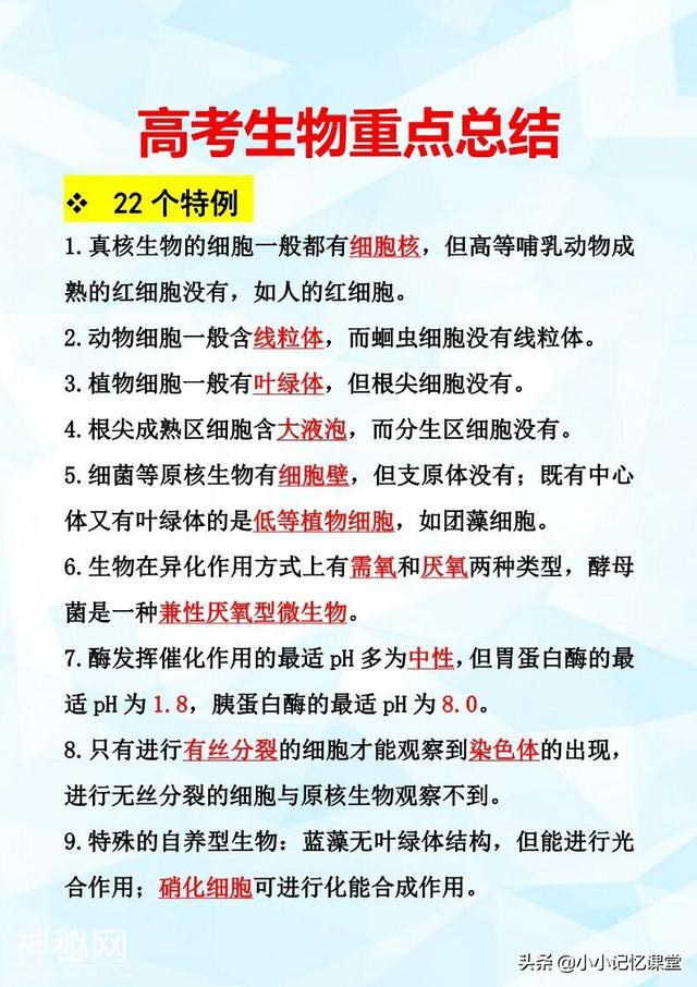 高中生物：学会这22个“特例”+18个高频考点，高考根本不在怕-1.jpg