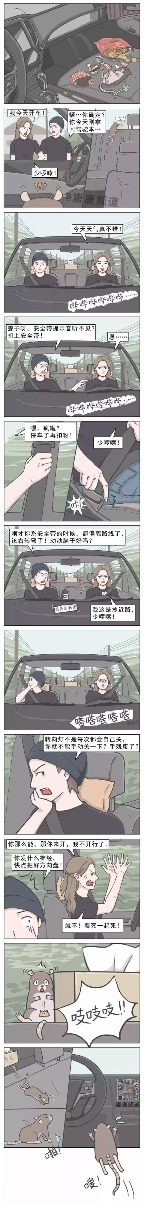 搞笑漫画：新手女司机上路啊哈哈哈哈哈-1.jpg