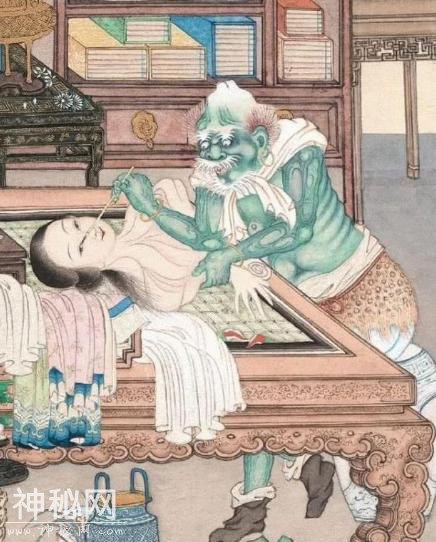 一张《窥窗见鬼》图，出自清朝画师之手，普通人晚上根本不敢看-1.jpg