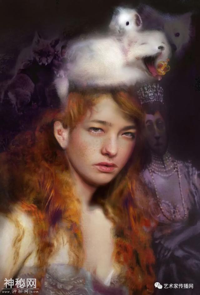 梦幻少女人体油画，神秘画境之美 | 英国画家伊娃·特洛伊作品-55.jpg